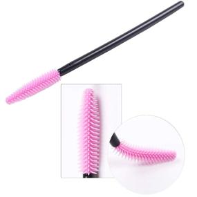 img 1 attached to BIHRTC Pack of 100 Disposable Silicone Eyelash Mascara Brushes: Convenient One-Off Wands for Flawless Makeup Application!