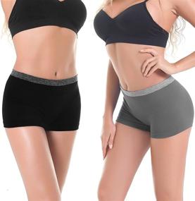 img 3 attached to 🩲 Comfortable Women's Boyshort Panties: Seamless Underwear for Lingerie, Sleep & Lounge