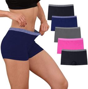 img 4 attached to 🩲 Comfortable Women's Boyshort Panties: Seamless Underwear for Lingerie, Sleep & Lounge