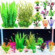 🐠 optimize your fish tank: aquarium decor set with artificial plastic plants, fish cave hideouts, and small ornaments logo