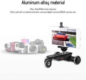 img 2 attached to 🎥 Andoer Auto-Dolly: Motorized Video Slider | 5 Speeds Adjustable | Electric Aluminum Alloy Skater with USB Rechargeable Battery | 2.4G Remote Control | Phone Holder | Max. Load 8.8lbs