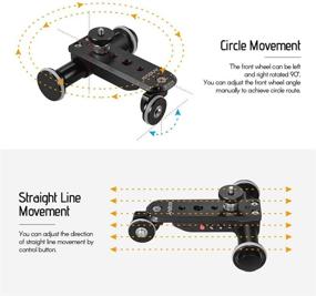 img 3 attached to 🎥 Andoer Auto-Dolly: Motorized Video Slider | 5 Speeds Adjustable | Electric Aluminum Alloy Skater with USB Rechargeable Battery | 2.4G Remote Control | Phone Holder | Max. Load 8.8lbs