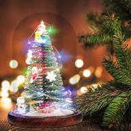 🎄 mini christmas tree gifts with led decoration, 7.47-inch christmas decorations, glass dome christmas tree, fairy tale-inspired desktop christmas tree gifts for family and friends logo