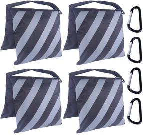 img 4 attached to 📸 ABCCANOPY Sandbag Saddlebag Photography Weight Bags for Video Stand - 4 Packs (Gray), Enhancing SEO