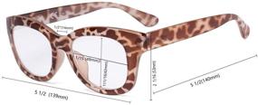 img 1 attached to 👓 Eyekepper 5 Pack Oversized Reading Glasses - Trendy Retro Readers for Women Reading +1.75" -