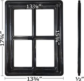 img 3 attached to 🐾 Convenient and Secure Pet Door for Screen Door - Ideal for Dogs and Cats - Magnetic Self-Closing Flap - Lockable - Fits Perfectly into Door or Window Screen - Black 17-3/4" x 13-3/4