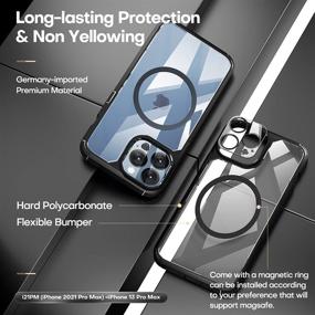 img 1 attached to 📱 TAURI Defender iPhone 13 Pro Max Case 6.7 Inch with 2 Pack Tempered Glass Screen Protector + 2 Pack Camera Lens Protector - Military Grade Protection, Shockproof and Slim