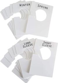 img 2 attached to 👕 Pack of 12 Large White Clothing Rod Size Dividers for Adult or Child Closets – 6x4 Inches