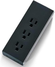 img 4 attached to 🔌 Portable Joule Surge Protector Strip: 3 Outlets & 2 USB Ports for Travel, Hotel, Home, and Office Use