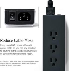 img 2 attached to 🔌 Portable Joule Surge Protector Strip: 3 Outlets & 2 USB Ports for Travel, Hotel, Home, and Office Use