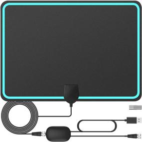 img 4 attached to 📺 Ultra-Thin HDTV Antenna - Freeview 150 Miles Range - 4K HD Indoor TV Antenna - Signal Booster - 1080p VHF UHF - 16.5ft Coax Cable