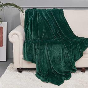 img 3 attached to 🍀 StangH Super Soft Green Fleece Blanket - Cozy Fall Flannel Fuzzy Bed Throw for Couch/Office/Dog, Lightweight Microfiber Plush Baby Blanket - Forest Green, Throw Size 50 x 60