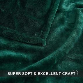 img 1 attached to 🍀 StangH Super Soft Green Fleece Blanket - Cozy Fall Flannel Fuzzy Bed Throw for Couch/Office/Dog, Lightweight Microfiber Plush Baby Blanket - Forest Green, Throw Size 50 x 60