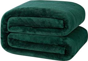 img 2 attached to 🍀 StangH Super Soft Green Fleece Blanket - Cozy Fall Flannel Fuzzy Bed Throw for Couch/Office/Dog, Lightweight Microfiber Plush Baby Blanket - Forest Green, Throw Size 50 x 60