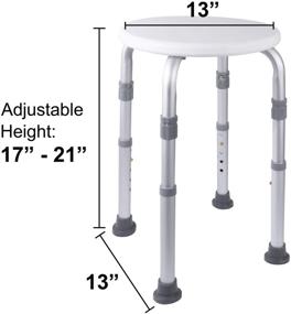 img 1 attached to 🛁 Tool-Free Assembly Adjustable Shower Stool Tub Chair | Bathtub Seat Bench with Anti-Slip Rubber Tips | Improved Safety and Stability for Medical Use