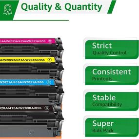 img 1 attached to GREENSKY Compatible Toner Cartridge for HP Color Pro MFP - 4-Pack BCYM: W2020A, W2021A, W2022A, W2023A