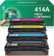 greensky compatible toner cartridge for hp color pro mfp - 4-pack bcym: w2020a, w2021a, w2022a, w2023a logo