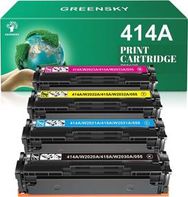 img 4 attached to GREENSKY Compatible Toner Cartridge for HP Color Pro MFP - 4-Pack BCYM: W2020A, W2021A, W2022A, W2023A