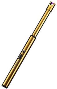 img 3 attached to 🕯️ Gold Navpeak Candle Lighter with Long Neck – Windproof Electric Arc Lighter for Gas Stove, Fireplace, BBQ, and Kitchen Grills