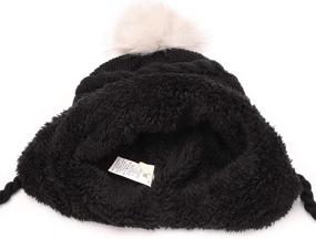 img 1 attached to 🧢 Sumolux Knitted Earflap Beanie for Girls - Ideal Winter Accessories to Brave the Cold Weather