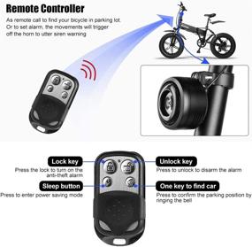 img 3 attached to Accolmile Electric Bike Bell Alarm: Waterproof, Anti-Theft Horn w/ Remote, USB Rechargeable