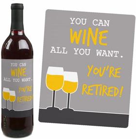 img 2 attached to Retirement Party Wine Bottle Label Stickers - 🎉 Ideal Gifts for Women and Men - Set of 4