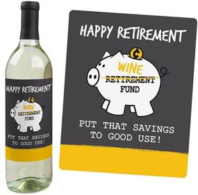 img 3 attached to Retirement Party Wine Bottle Label Stickers - 🎉 Ideal Gifts for Women and Men - Set of 4