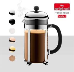 img 3 attached to ☕ Bodum 1928-16US4 Шамбор Френч-пресс кофеварка - Хром, 1 л (34 унции)