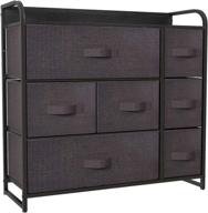 🗄️ yitahome 7-drawer fabric dresser - spacious storage tower for bedroom, living room & closets - durable steel frame, easy-pull fabric bins & wooden top (brown) logo