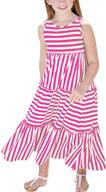 👗 stylish sleeveless summer striped sundresses by kymidy for girls' clothing logo