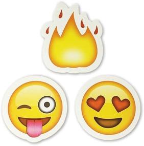 img 2 attached to 😂 I EM JI 15 Big Emoji Stickers Set #3 - Over 2" - Tears of Joy, Monkeys, Faces, Poo