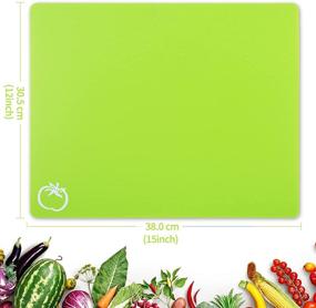 img 3 attached to 🔪 Durable Plastic Cutting Board Set with Food Icons - Kmeivol Non-Porous Small Cutting Boards, Useful for Kitchen