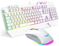 клавиатура havit с подсветкой радуги, белая логотип