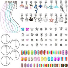 img 3 attached to 📿 Charm Bracelet Making Kit: Complete DIY Set for Teen Girls, Adults & Kids - 110 Pcs Bracelet Making Supplies, Beads, Necklace Craft Gift