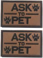 enhance your dog's visibility with 2 pack homiego 🐾 ask to pet tactical morale patch badge for harness & vest logo