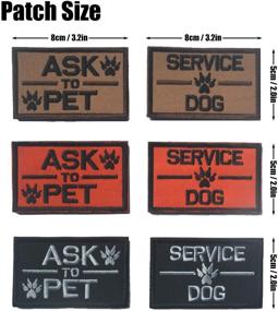 img 3 attached to Enhance Your Dog's Visibility with 2 Pack Homiego 🐾 Ask to Pet Tactical Morale Patch Badge for Harness & Vest