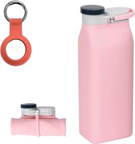 img 4 attached to 🌸 Portable Collapsible Water Bottle for Kids, Leak-Proof & Lightweight – DAMIFAN Silicone Outdoor Water Bottle, BPA-Free – Ideal for Camping, Travel, Hiking - Pink