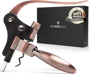 img 4 attached to 🍷 Upgraded Luxiluxy Wine Bottle Opener Corkscrew Set [2021 Edition] – Sturdy and Unbreakable! Includes Foil Cutter, Bottle Stopper, Opener Stand, and Extra Spiral – Essential Wine Opener Kit