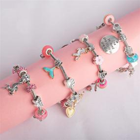 img 3 attached to 🦄 ADORABLE LYroo 4 Set Unicorn Charms Bracelet: Perfect Teen Girl Gift with Unicorn Gift Box!