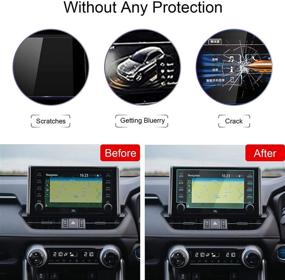 img 3 attached to 📱 TTCR-II Navigation Display Screen Protector for Toyota RAV4 Adventure Limited Prime TRD 2019-2021, 8-Inch Console Touchscreen Protective Film, Tempered Glass Protective Foil with Precise Hole-Cutting