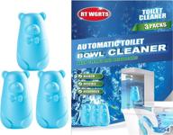 🚽 toilet bowl cleaner tablets with bleach, blue tablets with sustained-release technology – bathroom tank cleaner (3 count) logo