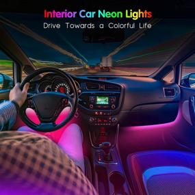 img 3 attached to Car LED Lights Keepsmile - Interior Car Accessories with Remote & Music Sync, RGB 🚗 Color Change, APP Control, Under Dash Car Lighting, 12V 2A Car Charger LED Lights for Car