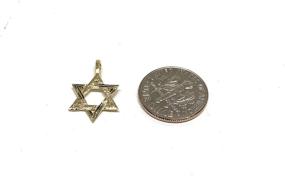img 1 attached to Yellow Gold Star David Pendant Women's Jewelry for Pendants & Coins