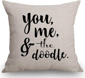 img 4 attached to 🐶 Custom You Me and The Doodle Pillow Cover - SSOIU, Dog Mom and Dog Lover Gift - Cotton Linen Pillow Case