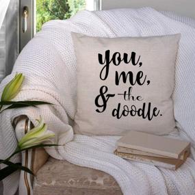 img 2 attached to 🐶 Custom You Me and The Doodle Pillow Cover - SSOIU, Dog Mom and Dog Lover Gift - Cotton Linen Pillow Case