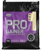 optimum nutrition pro gainer weight gainer protein powder with immune support - vanilla custard, 10.19 lbs (packaging may vary) logo