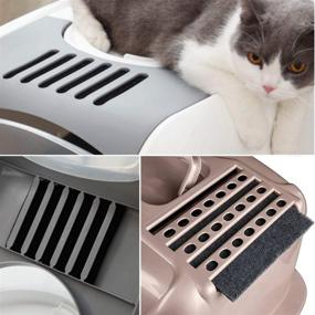 img 2 attached to 🐱 6-Pack Sunormi Hooded Cats Litter Box Filter Replacement Charcoal Filters Mat for Cats, Pets, Litter Waste Boxes, Tray Toilet Pans