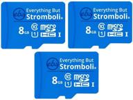 everything but stromboli 8gb micro sd memory card w/adapter (bulk 3 pack) class 10 logo