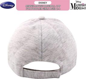 img 2 attached to Disney Toddler Girls Minnie Mouse Bowtique Baseball Cap, Size 2-4T, Heather Grey - Cute & Comfy Hat for your Little Fashionista!