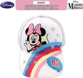 img 3 attached to Disney Toddler Girls Minnie Mouse Bowtique Baseball Cap, Size 2-4T, Heather Grey - Cute & Comfy Hat for your Little Fashionista!